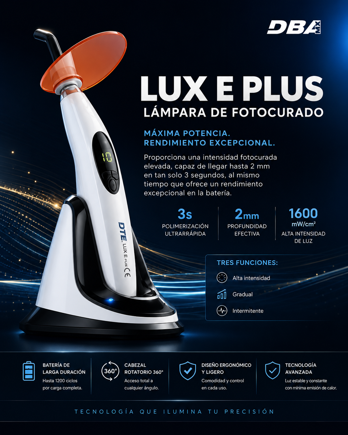 Lampara de fotocurado LUX E